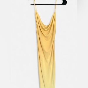 Butter yellow midi dress